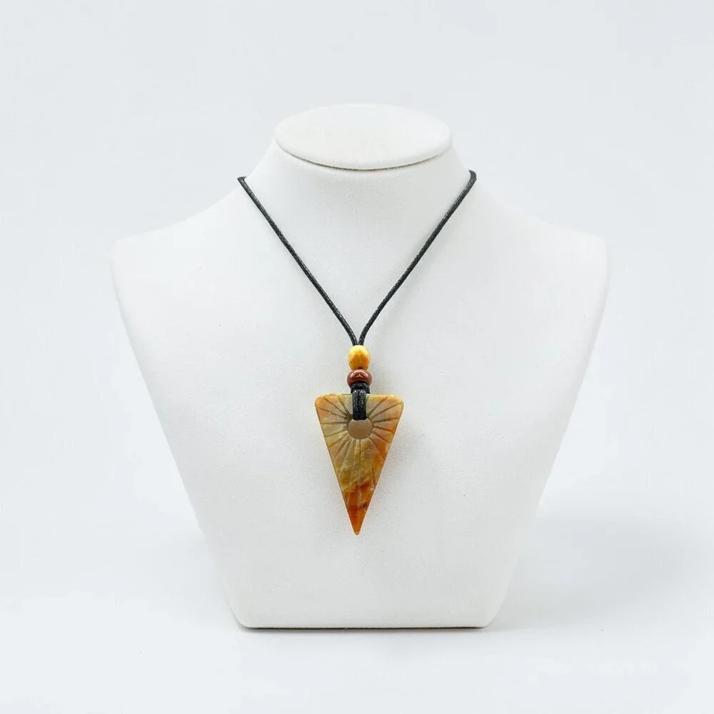 Serpentine Arrow Gemstone Necklace | Handmade